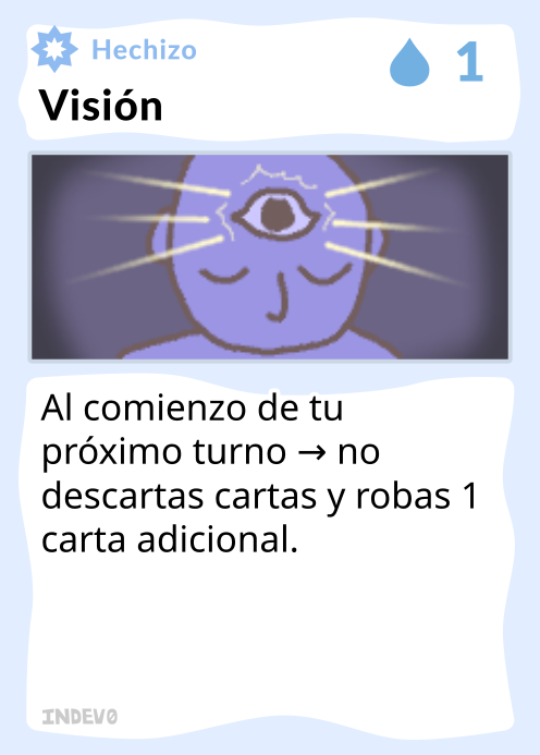 Carta de «visión» con un diseño simple.
